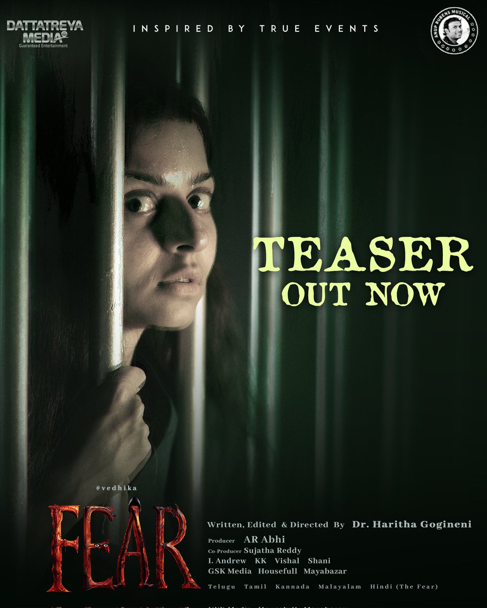 Kichcha Sudeepa (@kicchasudeep) on Twitter photo My bestest wishes to the entire team of #Fear,,, Critically Acclaimed and Award Winning Film at International Level. ๐ฅ
Teaser of #FearMovie is here - youtu.be/4L7nRK8tywI
@vedhika4u #ARABHI <a href="/iandrewdop/">I.Andrew babu</a> <a href="/anuprubens/">anuprubens</a> <a href="/GogineniHaritha/">Haritha Gogineni</a> <a href="/DattatreyaMedia/">Dattatreya Media</a> #arvindkrishna My bestest wishes to the entire team of #Fear,,, Critically Acclaimed and Award Winning Film at International Level. ๐ฅ
Teaser of #FearMovie is here - youtu.be/4L7nRK8tywI
@vedhika4u #ARABHI <a href="/iandrewdop/">I.Andrew babu</a> <a href="/anuprubens/">anuprubens</a> <a href="/GogineniHaritha/">Haritha Gogineni</a> <a href="/DattatreyaMedia/">Dattatreya Media</a> #arvindkrishna