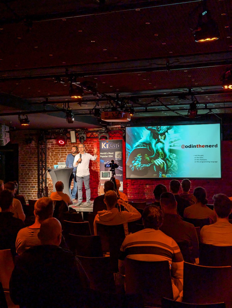 Second day of <a href="/kicad_pcb/">KiCad PCB</a> KiCon starts with <a href="/odinthenerd/">Odin Holmes</a> talking about our edgies: github.com/skunkforce/edg…