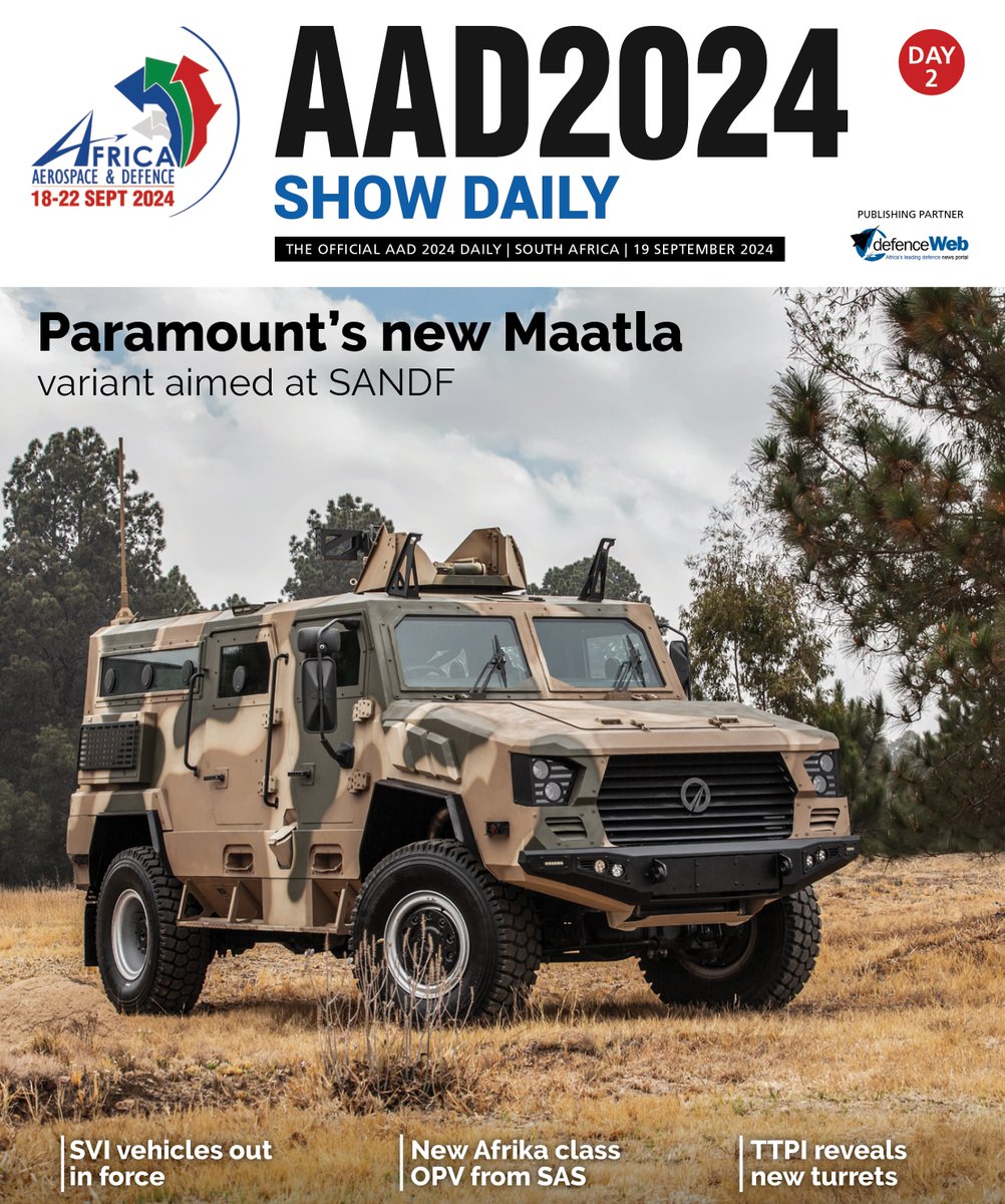 defenceWeb_Afr's tweet image. Issue 2 of the AAD 2024 Show Daily is Now Available! Packed with exclusive updates and developments, the AAD Show Daily is your must-read for everything happening at AAD 2024. Download today's edition now to stay informed and ahead of the curve! bit.ly/AAD2024ShowDai… #AAD2024