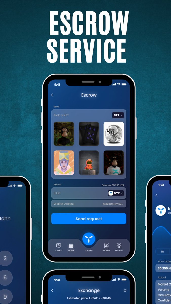 nyarmessenger's tweet photo. Ever wondered why there are so many scams in crypto ?

Ever wanted to make a swap but weren't sure if it's trustworthy ⁉️

 What if you had an escrow service just a few clicks away, directly in the app 

Piece of cake, and goodbye to shady swaps‼️

#NFT #MultiversX https://t.co/IUuAVJeE9H