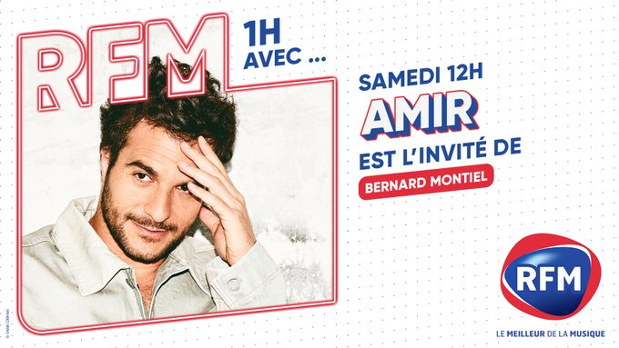 MediasFrance's tweet photo. Dès 12h, @bernard_montiel passera #UneHeureAvec Amir sur RFM, pour vous présenter son nouvel album #Camir https://t.co/Xgq6XaZDbr