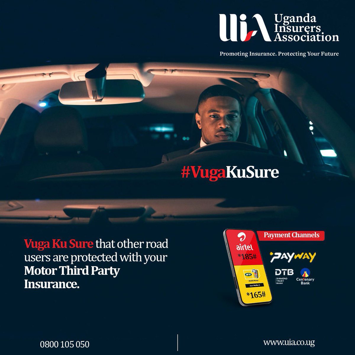 Ishmaelthehost's tweet image. Yeees, &amp;amp; safe driving goes beyond just respecting traffic rules, some road risks are unavoidable! Why not have the risks in check before they happen?

Is your Motor Third Party insurance valid? If not, get covered and keep yourself and others protected.
#VugaKuSure #DriveSure