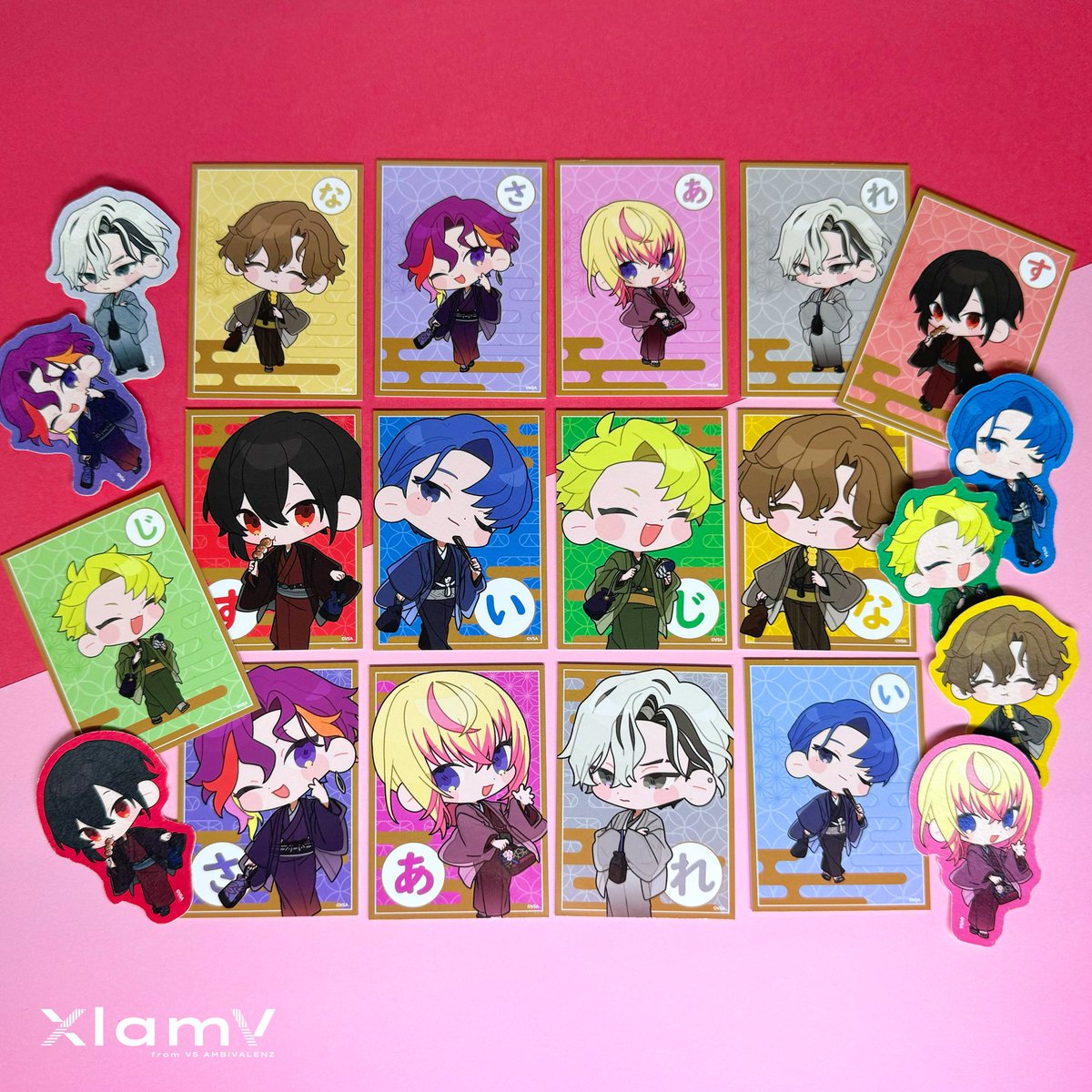 ビバレン 京まふ　サクヤ　イッセイ　スバル　ナゴム　レオン　アグリ　缶バッジ ビバレン 京まふ サクヤ イッセイ スバル ナゴム レオン アグリ 缶バッジ