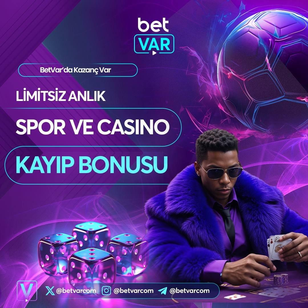 👑 Limitsiz Anlık Kayıp Bonusu !!

⭐️Spor &amp; Casino kayıplarına üzülme, #BetVar yanında! 

🍀Düşük oranlı kayıp bonuslarını unutun, Limitsiz Kayıp Bonusu ile tanışın!

✔️Kazancın Tek Adresi #BetVar

📱Kazanmak İçin Hemen Tıkla ; t2m.io/betvargiris