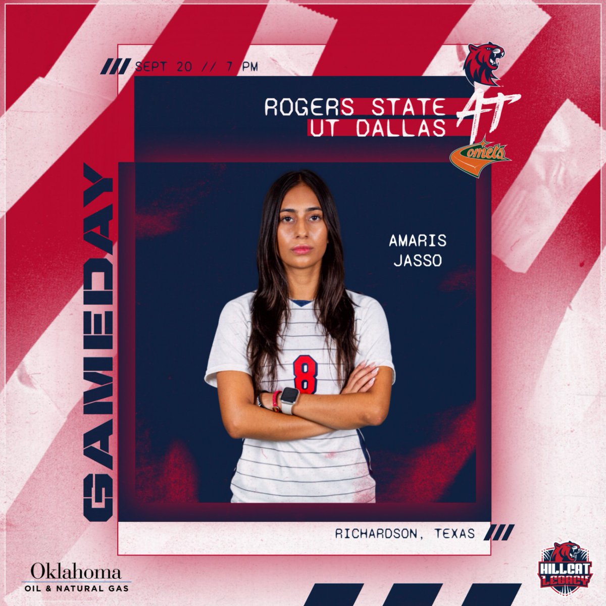 IT'S GAMEDAY!!

⚽️ Women's Soccer
🆚 UT Dallas
🕕 7 p.m.
📍 Richardson, Texas
📊 tinyurl.com/3de6u9t6

#HillcatLegacy