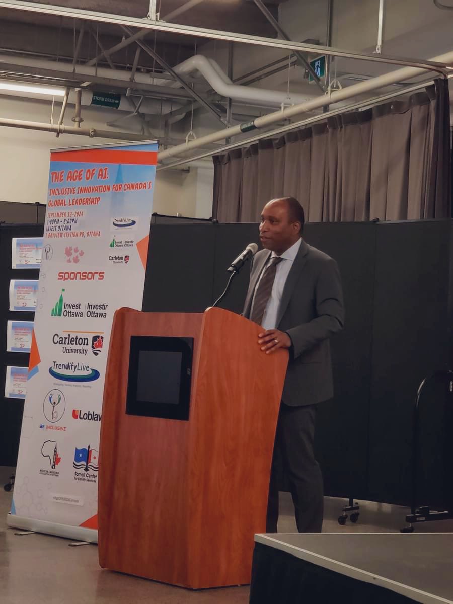 rawlsonking's tweet photo. I provided a keynote address last week at Bayview Yards about the challenges and benefits of artificial intelligence, examining issues of inclusiveness and accessibility, regulation and power dynamics. @Invest_Ottawa https://t.co/k6PikY93R0