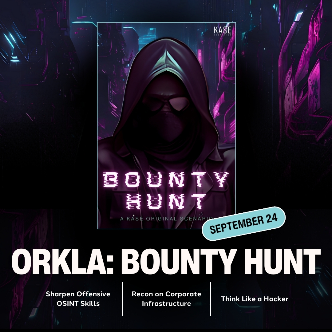 Orkla: Bounty Hunt drops TUESDAY, Sept 24 🥳

In this #OSINT scenario, you'll sharpen offensive skills, perform recon on corporate infrastructure &amp; think like a hacker 🕵️

BONUS: FREE access to <a href="/Authentic8/">Authentic8</a> Silo for Research!

🔗 Want updates? ow.ly/mI2T50TkM1q #OSINT4Good