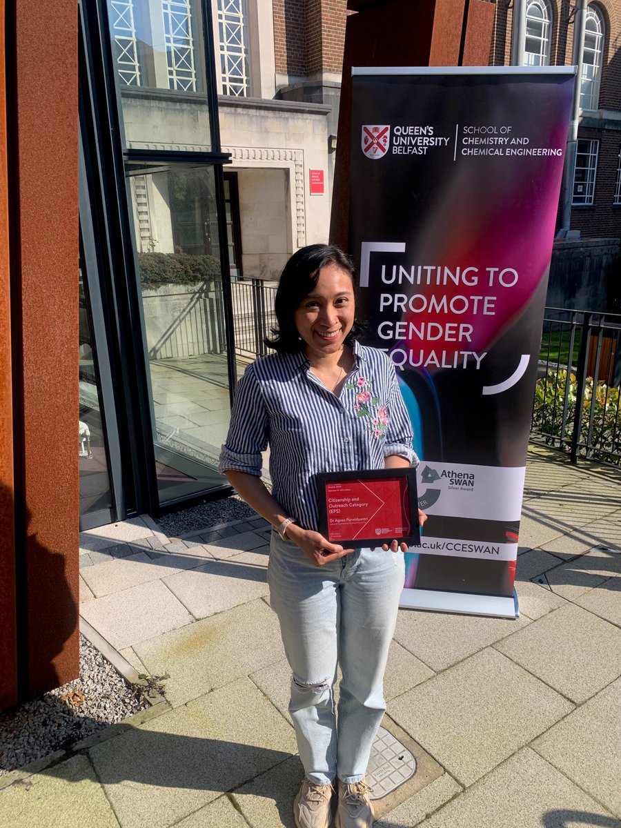 QUB - Chemistry & Chemical Engineering (@qubcce) on Twitter photo Huge congratulations to <a href="/QUBCCE/">QUB - Chemistry & Chemical Engineering</a>โs Dr. Agnes Purwidyantri on winning the QUB Postdoc Citizenship & Outreach Award! ๐Her dedication to equality, sustainability, and inspiring future scientists is truly exceptional. Well done, Agnes! ๐ <a href="/QUBPostdoc/">Postdoctoral Development Centre at Queen's</a> <a href="/QUBstaff/">Queen's Staff</a> Huge congratulations to <a href="/QUBCCE/">QUB - Chemistry & Chemical Engineering</a>โs Dr. Agnes Purwidyantri on winning the QUB Postdoc Citizenship & Outreach Award! ๐Her dedication to equality, sustainability, and inspiring future scientists is truly exceptional. Well done, Agnes! ๐ <a href="/QUBPostdoc/">Postdoctoral Development Centre at Queen's</a> <a href="/QUBstaff/">Queen's Staff</a>