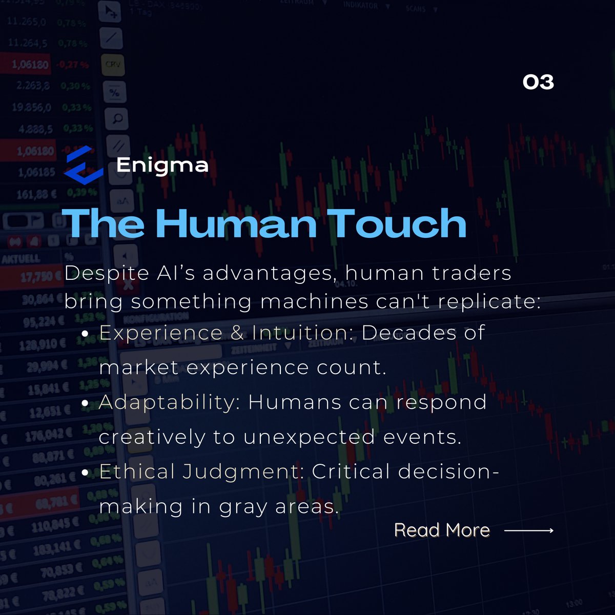 EnigmaToolbox's tweet image. The Impact of AI and Algorithms on Trading 🤖📊

Empower your trading with Enigma&apos;s advanced tools, so you never miss a beat. 

Stay with #Enigmatoolbox
Visit enigma.fm FM!

______

 #trading #forextrader #tradingtips #investing #daytrading