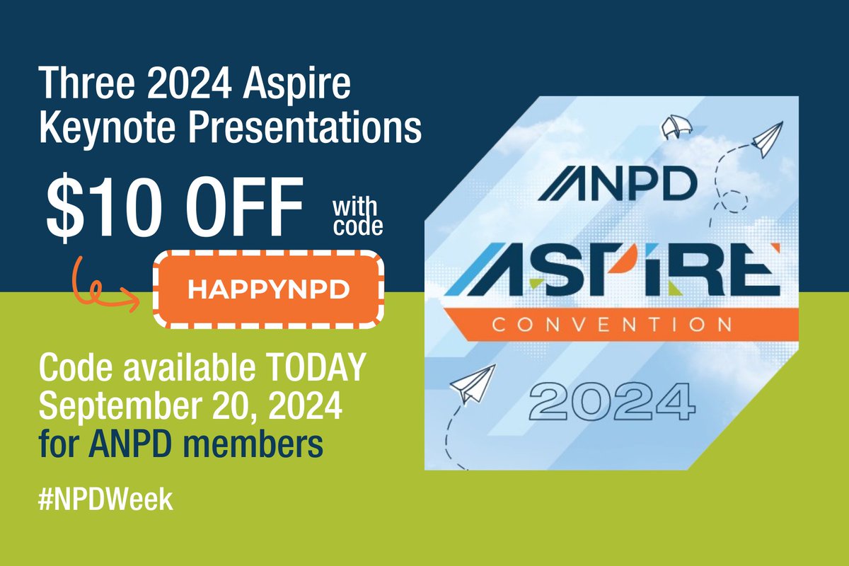 For today's #NPDWeek 💜 flash sale 💜, we are offering $10 off a bundle of three can't-miss keynote presentations from the 2024 ANPD Aspire Convention. 

Use code HAPPYNPD at checkout to redeem. bit.ly/3KSYZGL

Discount valid for today only, September 20, 2024.