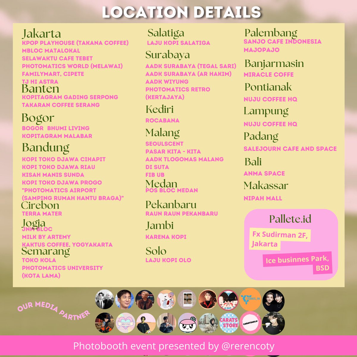 𐙚⋆ 𝙖𝙣𝙜𝙚𝙡 𝙝𝙖𝙣𝙣𝙞𝙚 𝙙𝙖𝙮.ᐟ 🩰🎀༘
photobooth event by –  <a href="/rerencoty/">☘︎ re</a> 🍰

🧁start 1 Oct' 24
🗯detail check on the poster 

don't forget to tag <a href="/rerencoty/">☘︎ re</a> on twiter &amp; @/1026n_yt inst and also use
#Angel정한day 

ִֶhave fun and let’s celebrate jeonghan’ day!!👼🎉