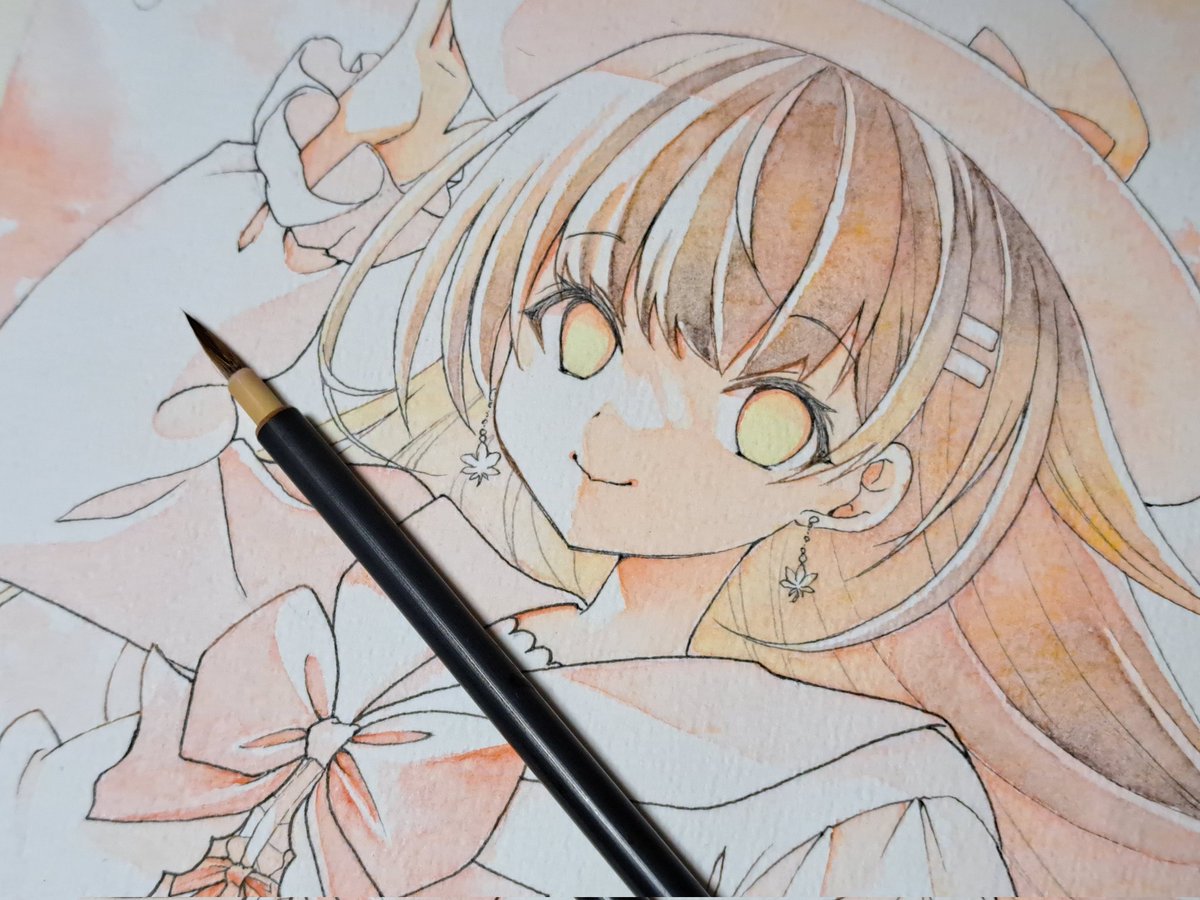 「色が乗り始めました#アナログイラスト 」|ささつゆ🦊5/5【COMITIA144】H28b📚5/6【A40】参加のイラスト
