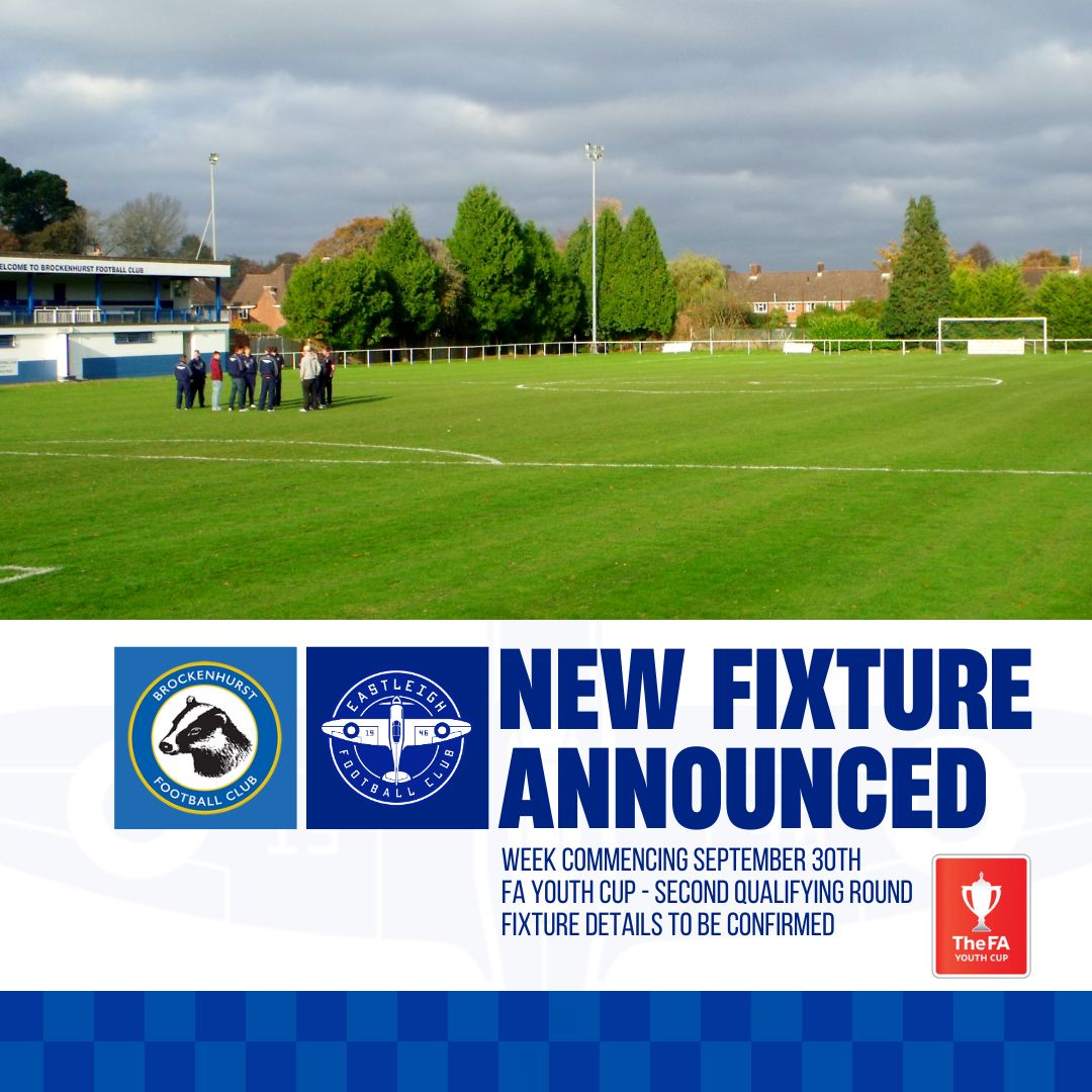 EastleighFCAcad's tweet image. The young Spitfires will travel to @Brock_FC for the Second Qualifying Round in the FA Youth Cup! 🏆

Fixture details will be announced in due course.