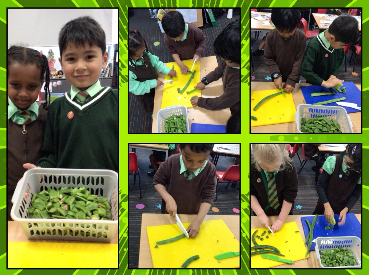 P2/1 have been learning to use a range of simple food preparation techniques. #EdiblePlayground #DYW