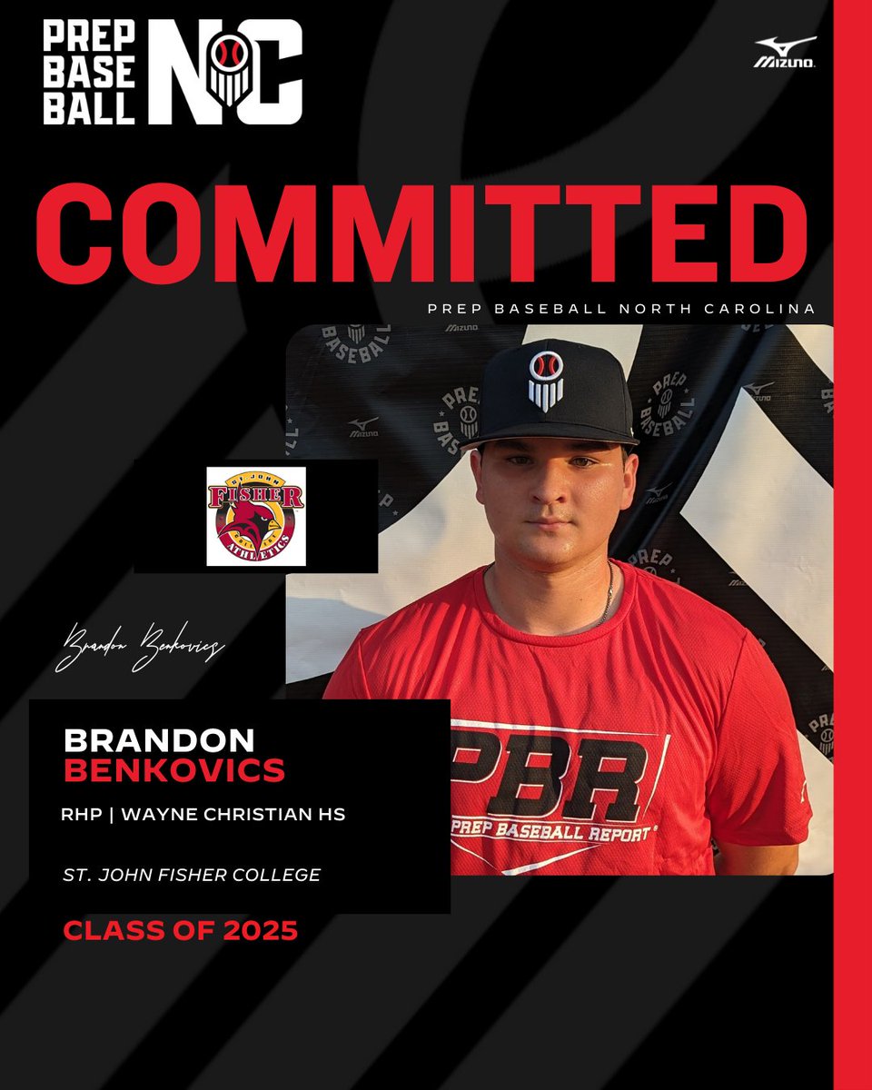 #NCCommits

Congrats to 2025 RHP, Brandon Benkovics (Wayne Christian HS / TPA Natinals), on his commitment to St. John Fisher College.

Full Profile - loom.ly/JVzPXPc

@TPANationals | #BeSeen