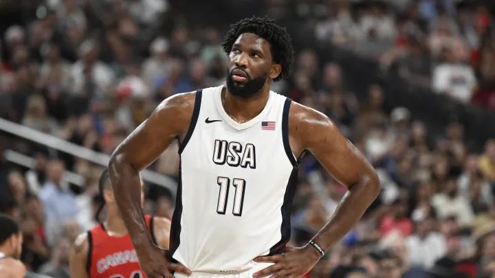 wooden13's tweet photo. Joel Embiid w wieku 35 lat dostanie 69 mln dolarów za grę w sezonie 2028/29.

A warto przypomnieć, że już latem grając dla Team USA ruszał się jak 40latek.

Pod koniec umowy to może być jeden z najgorszych kontraktów w NBA. https://t.co/2cCGEKPml2