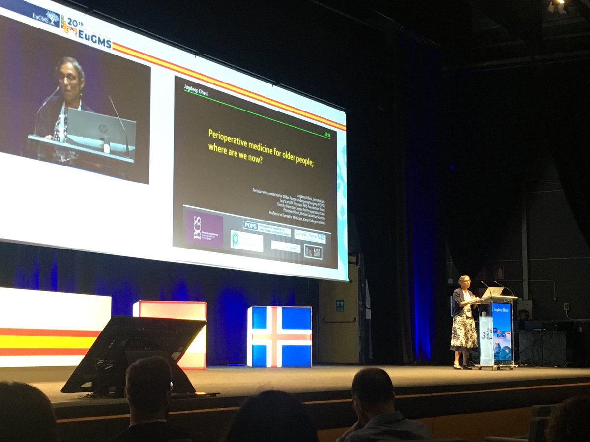 CAvgerinou's tweet image. Fascinating keynote lecture by @JKDhesi on perioperative management of older people - social determinants, working with coproduction to improve outcomes, prehab integrated in CGA @EuGMSSociety #EuGMS2024