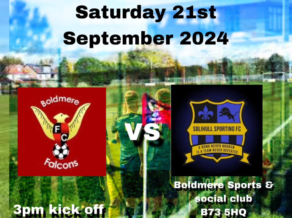 NEXT UP: We travel to league leaders <a href="/FalconsBoldmere/">Boldmere Falcons FC</a> on Saturday for a real tough test  in <a href="/MidlandLeague/">Capelli Sport Midland Football League</a> division 3