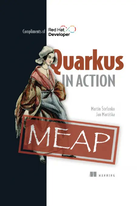 AMAZING NEWS for Quarkus in Action!!!

Thanks to our awesome employer, <a href="/RedHat/">Red Hat</a>, and the awesome <a href="/rhdevelopers/">Red Hat Developer</a> program, the Quarkus in Action is now available as a free E-book download!!!

Get the latest MEAP version right now at developers.redhat.com/e-books/quarku…!

Updates will come soon!