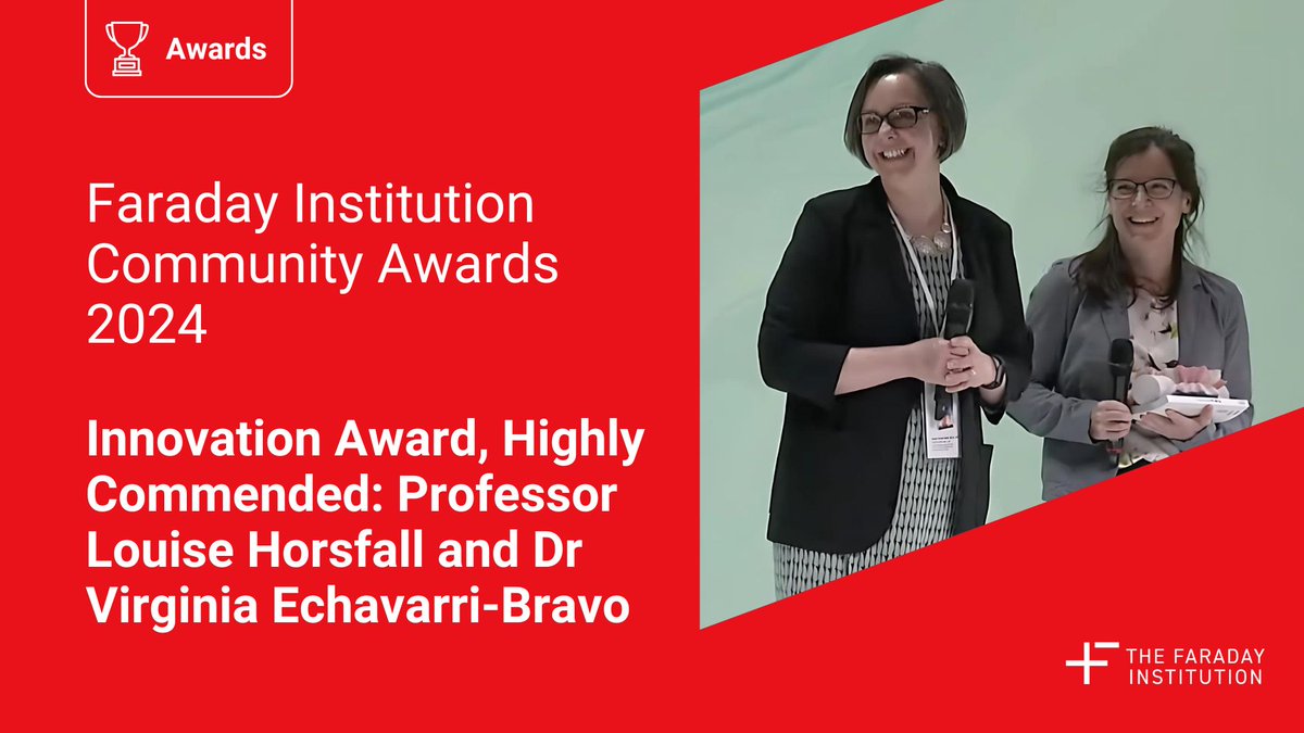 Faraday Institution (@faradayinst) on Twitter photo Kudos to @LeHorsfall & Virginia Echavarri-Bravo from <a href="/EdinburghUni/">The University of Edinburgh</a> for being highly commended in the <a href="/FaradayInst/">Faraday Institution</a> Community Awards! 🏆👏
Their method of using bacteria to recover metals shows great promise for sustainable battery recycling.
Learn more: lnkd.in/eygVh3wy Kudos to @LeHorsfall & Virginia Echavarri-Bravo from <a href="/EdinburghUni/">The University of Edinburgh</a> for being highly commended in the <a href="/FaradayInst/">Faraday Institution</a> Community Awards! 🏆👏
Their method of using bacteria to recover metals shows great promise for sustainable battery recycling.
Learn more: lnkd.in/eygVh3wy