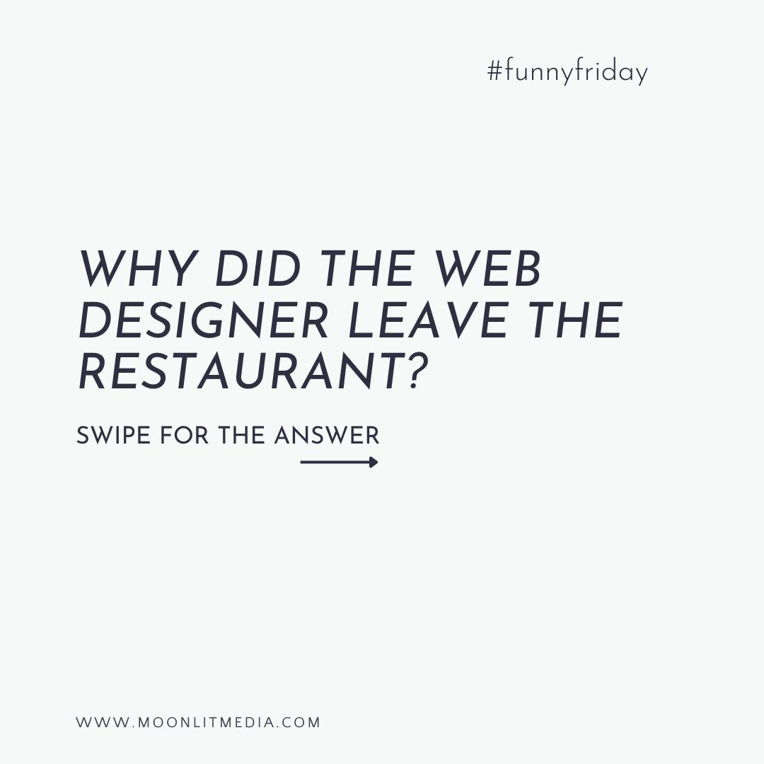 moonlitmediaAZ's tweet image. 🌐 A little web humor for your Friday morning! 😂 #moonlitmedia #FridayFun #TechLaughs