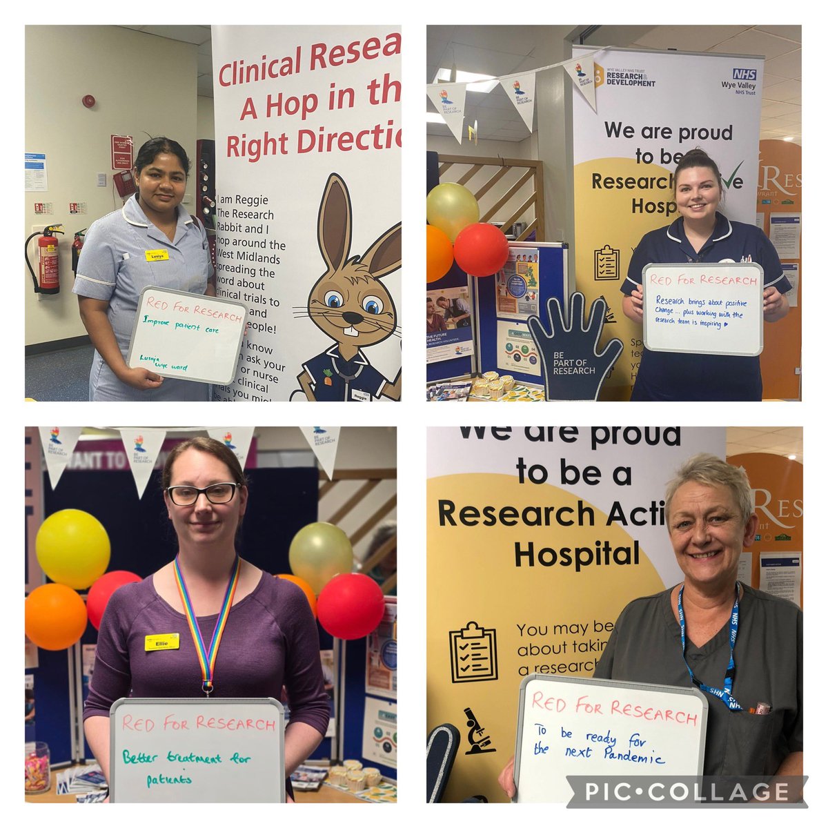 Wye Valley Trust Research Team (@wvt_research) on Twitter photo Some of our staff <a href="/WyeValleyNHS/">Wye Valley NHS Trust</a> share what research means to them #Red4Research day 2024 🎈 Some of our staff <a href="/WyeValleyNHS/">Wye Valley NHS Trust</a> share what research means to them #Red4Research day 2024 🎈