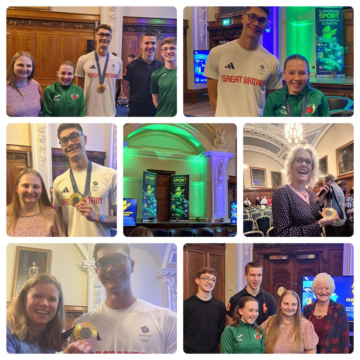 Thank you to <a href="/belfastcc/">Belfast City Council</a> for the invite to the #OurSportingSummer event last night. Great to hear from and meet local athletes and coaches and to see an Olympic🥇up close -Congrats to <a href="/Jackmac121/">Jack McMillan</a> 🏊🏻‍♂️👏👏
#TeamLeander🟢🔴⚪️🏊🏻‍♂️🏊‍♀️#SupportforSport