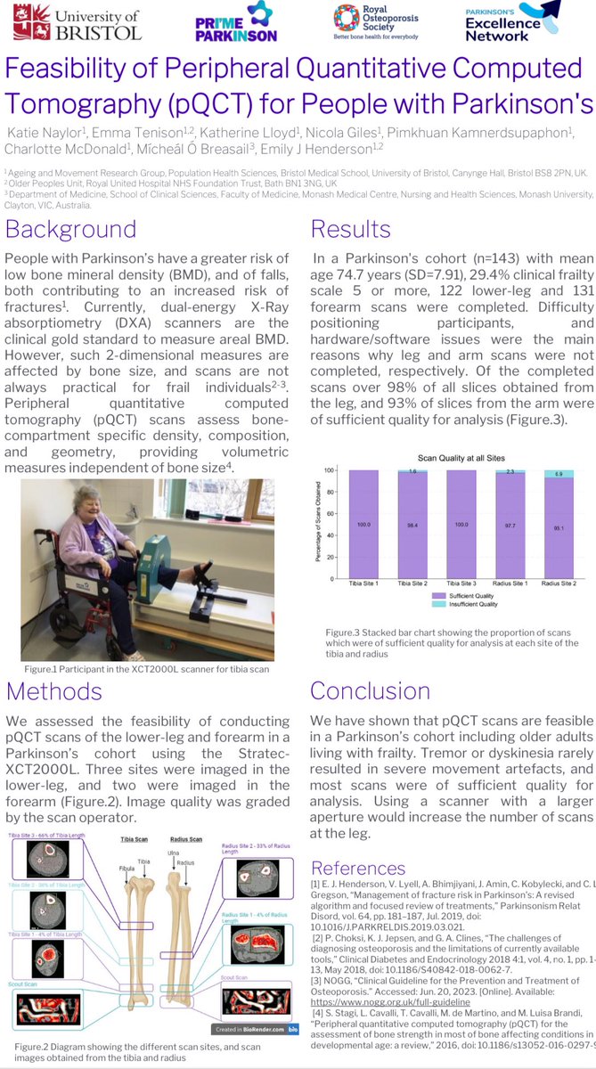 Ageing and Movement Research Group Bristol (@amrg_bristol) on Twitter photo On the final day of #EUGMS2024 , there’s still time to check out the AMRG posters! P0512 by Katie Naylor focuses on PQCT in people with Parkinson’s in the prime cohort <a href="/PdPrime/">PRIME Parkinson</a> #EUGMS2024congress #EUGMS On the final day of #EUGMS2024 , there’s still time to check out the AMRG posters! P0512 by Katie Naylor focuses on PQCT in people with Parkinson’s in the prime cohort <a href="/PdPrime/">PRIME Parkinson</a> #EUGMS2024congress #EUGMS