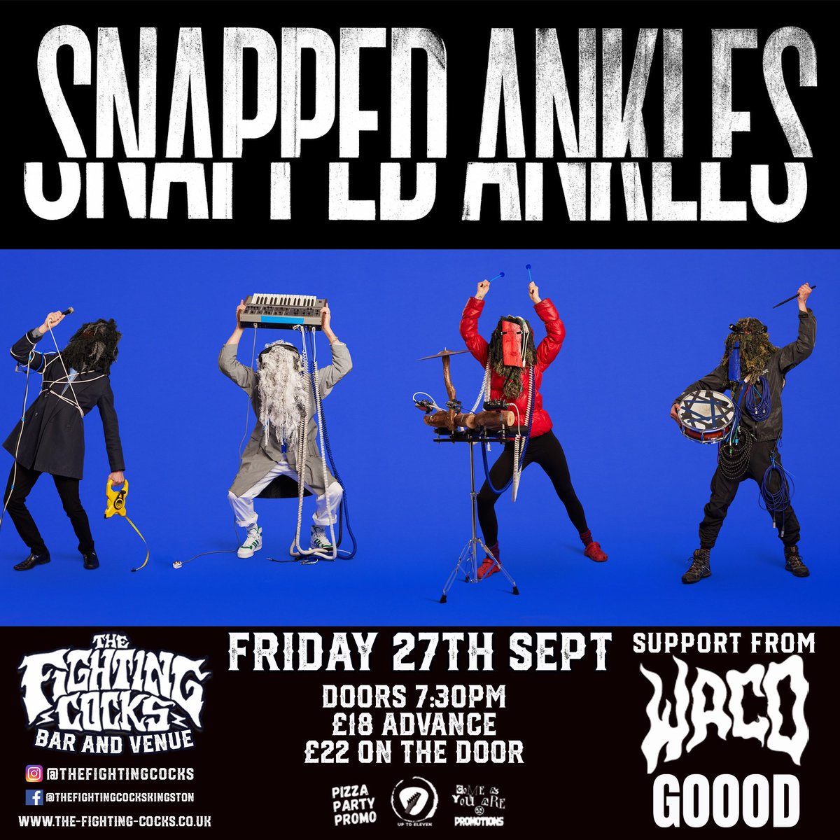 One week to go until this guaranteed knockout!
Not playing much this year so a rare chance to experience the cosmos up close and personal. Peace and love. 🌍
Cheaper advance tickets 👉 wegottickets.com/event/630228
#waco #kingston #snappedankles  #september #livemusic #liveshow #music