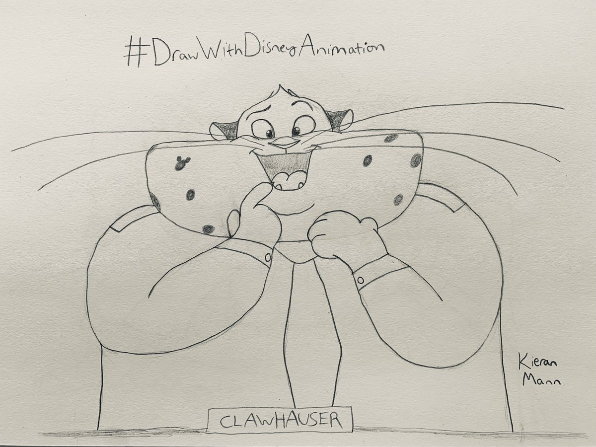 K_Mannimations's tweet photo. Had a fun time drawing Clawhauser from “Zootopia” (“Zootropolis” in the UK) on the #DrawWithDisneyAnimation YouTube video by the character’s supervising animator, Nathan Engelhardt #Disney #DisneyAnimation #Clawhauser #Zootopia #Zootropolis #pencil #sketch #NathanEngelhardt https://t.co/47vwG2yo08