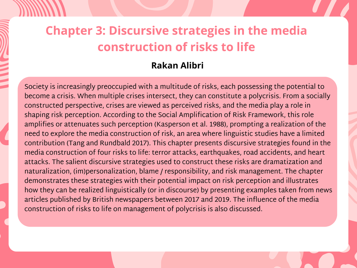 Chapter 3 is by <a href="/RAlibri/">Rakan Alibri</a>! It highlights the important role that risk plays in the polycrisis framework.