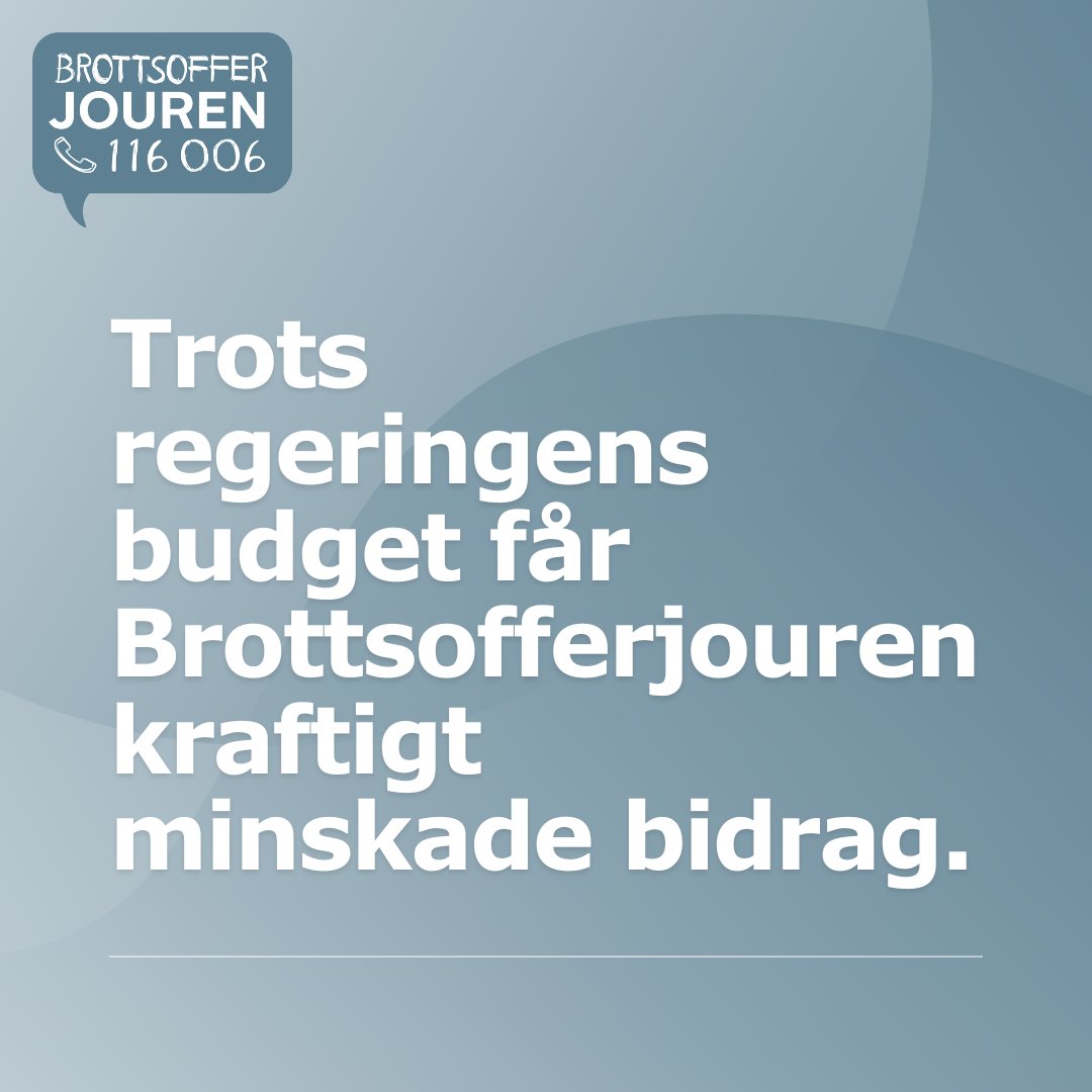 Den som tar del av regeringens budgetproposition kan lätt tro att BOJ får ökade bidrag. I själva verket är det totala utfallet en minskning då Socialstyrelsen sänkt sitt bidrag med hela 66 %. Detta rimmar illa med att brottsoffer ska stå i fokus vilket regeringen tydligt uttryckt