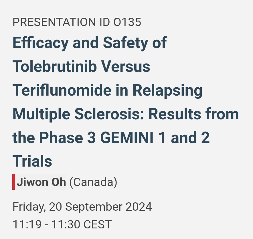 🚨 Double of #Tolebrutinib studies to be presented NOW <a href="/ECTRIMS/">ECTRIMS</a> #MSCopenhagen24 We knew headlines already, but how large is the effect in #progressive #MS? <a href="/themsguide/">theMSguide.com 🧠</a> <a href="/MarkWebb_/">Mark Webb</a> <a href="/RachelHorne19/">Rachel Horne</a> <a href="/griffax09/">Paul</a> <a href="/AaronBosterMD/">Aaron Boster MD</a> <a href="/drbarrysinger/">Barry Singer MD 🧠</a> <a href="/C_OrejaGuevara/">Celia Oreja-Guevara</a> <a href="/Brandon_Beaber/">Dr. Brandon Beaber</a> <a href="/mssocietyuk/">MS Society UK</a>