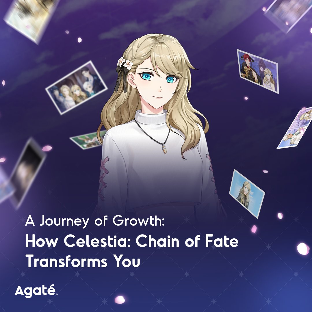 AgateInt's tweet photo. Celestia: Chain of Fate is more than magic & romance—it’s a journey of growth.
Shape your path, unlock powers, and uncover secrets. Play now on Steam or Nintendo Switch! 🎮
#Agate #AgateInternational #CelestiaChainOfFate #ChooseYourOwnPath https://t.co/PXwF3eLfBV