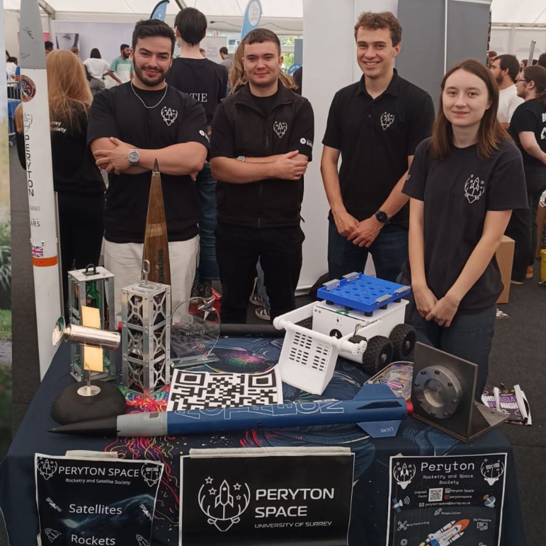 Surrey Space Centre (@spaceatsurrey) on Twitter photo Satellites, rockets, rovers and fun!
Meet Peryton Space at the <a href="/UniOfSurrey/">University of Surrey</a> freshers fair today, stand 204.
Talk to them about having lots of fun, winning competitions and building experience which could lead to a brilliant career in the thriving #space sector. Satellites, rockets, rovers and fun!
Meet Peryton Space at the <a href="/UniOfSurrey/">University of Surrey</a> freshers fair today, stand 204.
Talk to them about having lots of fun, winning competitions and building experience which could lead to a brilliant career in the thriving #space sector.