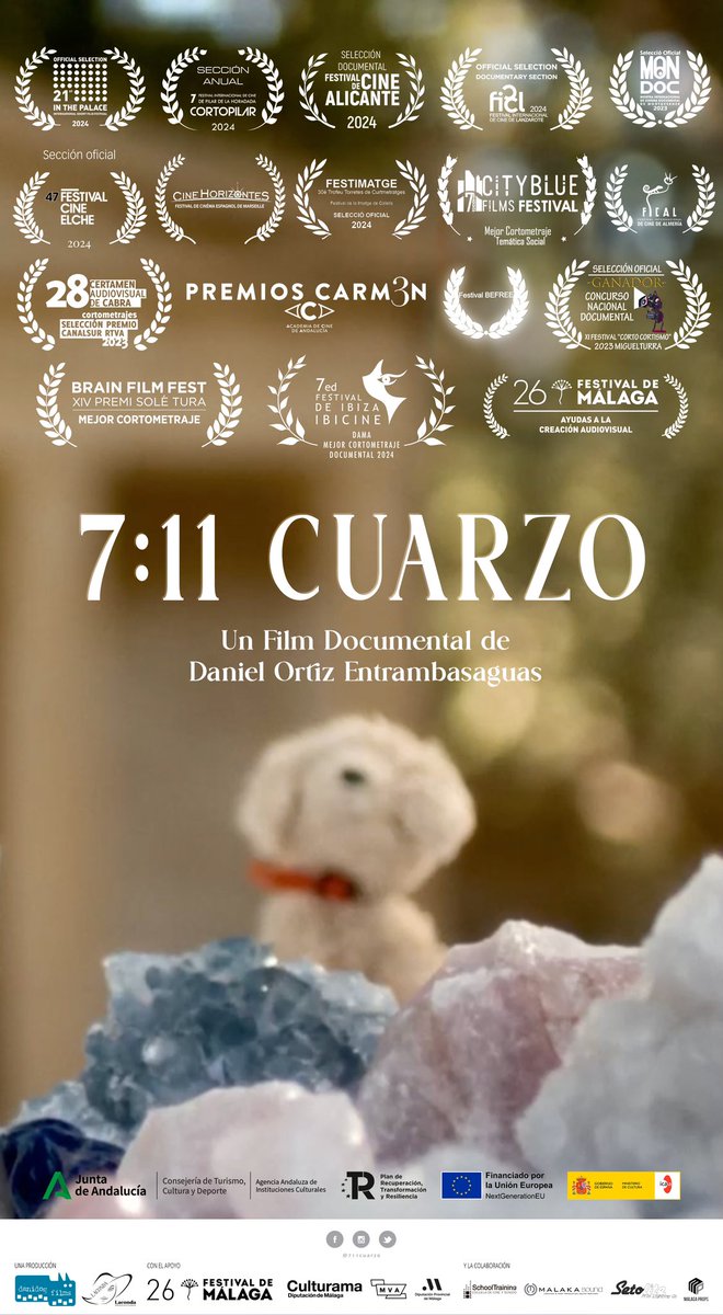 Dsd hoy 20 al 26 Sept estamos con <a href="/711Cuarzo/">Cuarzo Film</a>  #QUARTZ711 en #ShortsByTheSea #MonicaFilmCenter de Los Ángeles <a href="/laemmle/">Laemmle Theatres</a> previo a la presentación d Candidatura a  97 Edición de los #Oscar
Con el apoyo <a href="/diputacionMLG/">Diputación de Málaga</a> <a href="/CulturaMVA/">Centro Cultural MVA</a> <a href="/festivalmalaga/">Festival de Málaga</a> <a href="/culturagob/">Ministerio de Cultura</a>
<a href="/CulturaCuenta/">➧ Agencia Andaluza de Instituciones Culturales</a> 
#711CUARZO
