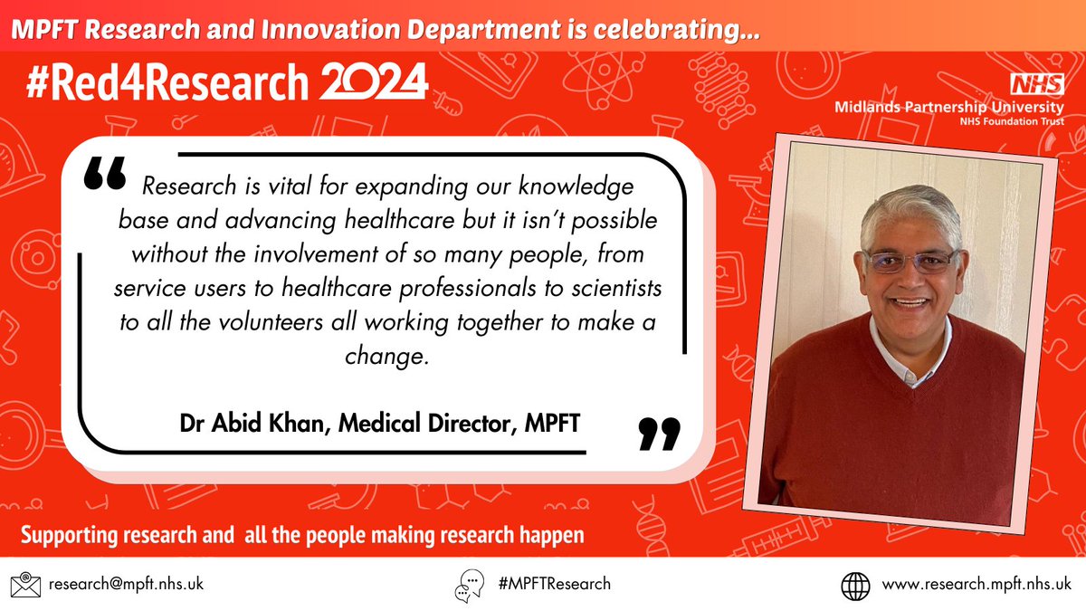 MPFT - Medical Directorate (@meddirmpft) on Twitter photo <a href="/MedDirMPFT/">MPFT - Medical Directorate</a> <a href="/MPFTResearch/">MPFT NHS Research</a> - Thank you to everyone that has supported research this year #red4research <a href="/MedDirMPFT/">MPFT - Medical Directorate</a> <a href="/MPFTResearch/">MPFT NHS Research</a> - Thank you to everyone that has supported research this year #red4research