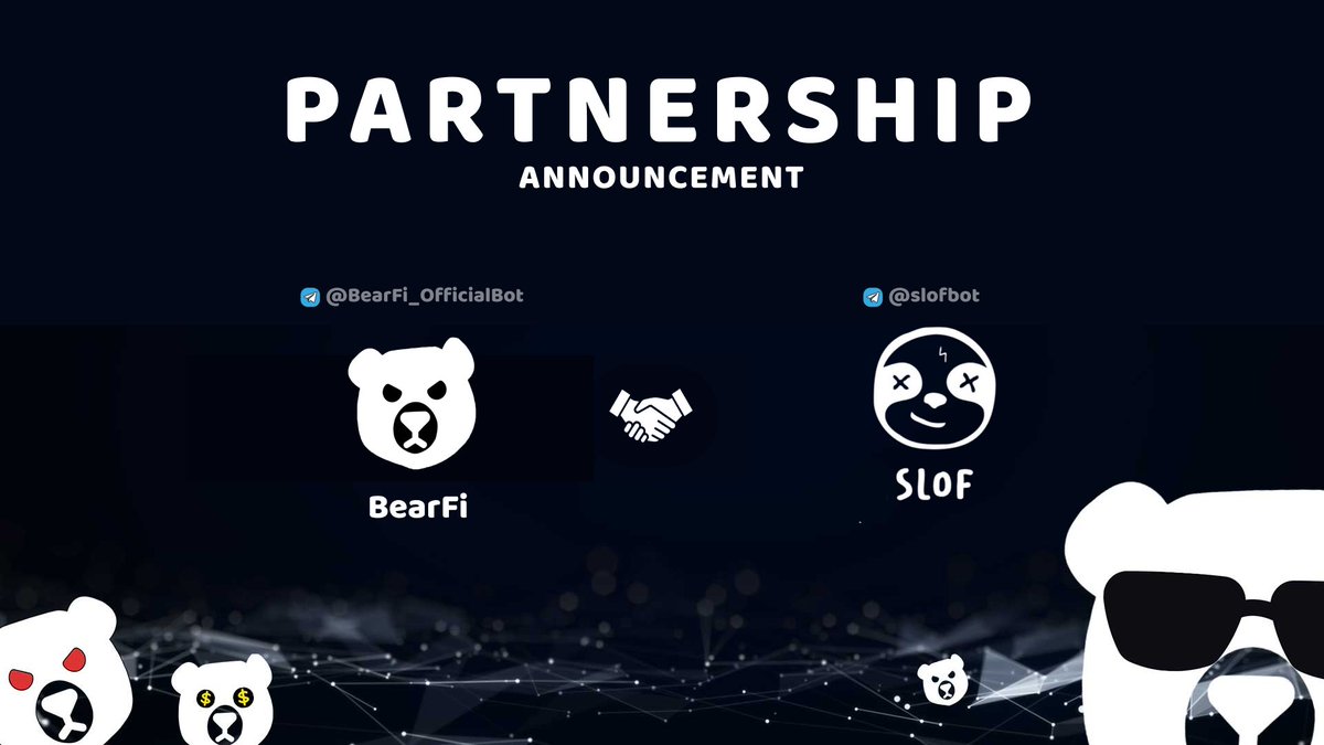 🚀 BearFi x Slof: The Future of Memecoin Engagement! 🐻⚡️

We’re excited to partner with @SlofBot, the ultimate Telegram bot for memecoin success! Together, we’re bringing the power of multi-chain memecoins to the BearFi ecosystem. 

From Slof Sniper to Slof Raids and Slof