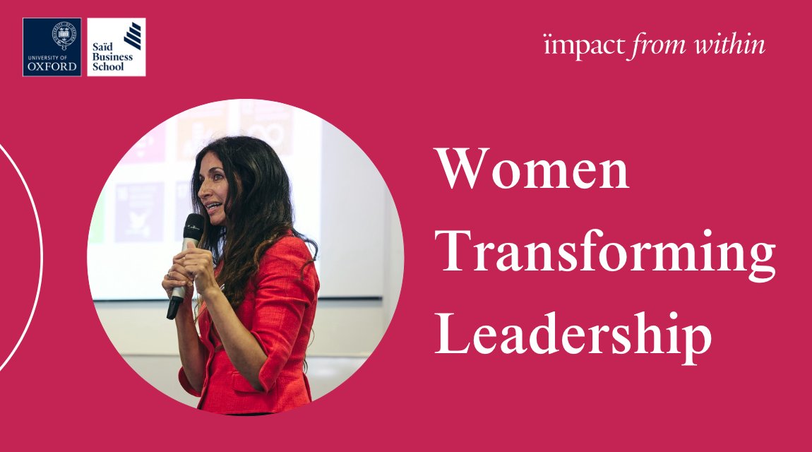 'I feel this has been the biggest investment that I could make for myself. I'm equipped with skills, knowledge and new perspectives.' - Sheema Sharma

Join our #WomenTransformingLeadership programme on 7 October - oxsbs.link/4ebKI5k