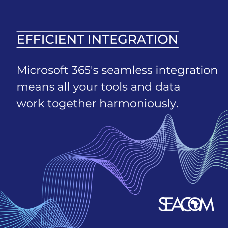 SEACOM's tweet photo. Tired of IT chaos? 
You're not alone. Many businesses struggle to integrate tools and processes while staying efficient.

Say goodbye to IT headaches! Microsoft 365 + AI is here to transform your operations:
• Boost productivity
• Streamline functions across devices &amp; platforms