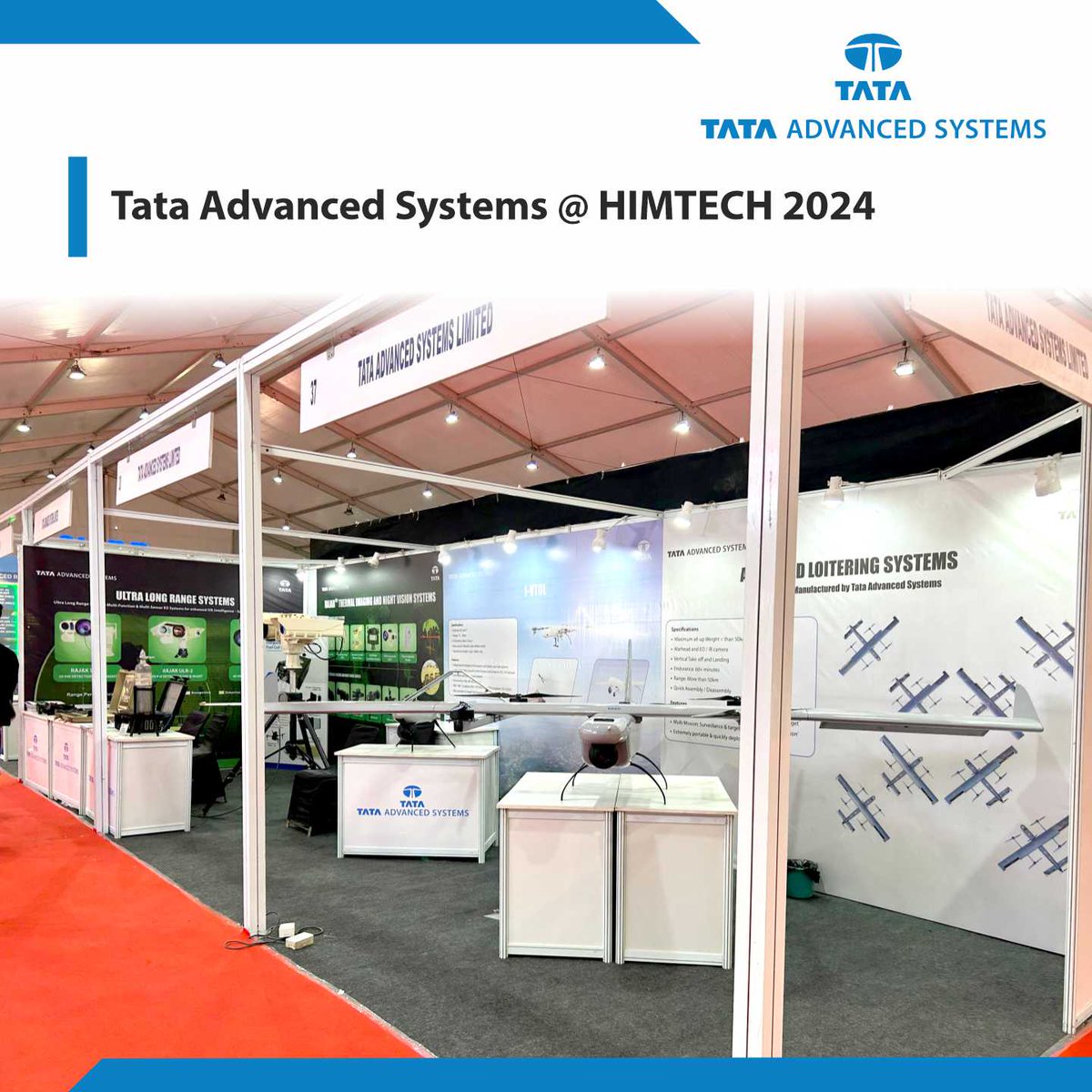 tataadvanced's tweet photo. Tata Advanced Systems is proud to be part of HimTech 2024, showcasing cutting-edge solutions that are both innovative and crucial for strengthening national capabilities.
#TataAdvancedSystems #FutureOfDefence #HimTech2024 https://t.co/R48BrF59oe