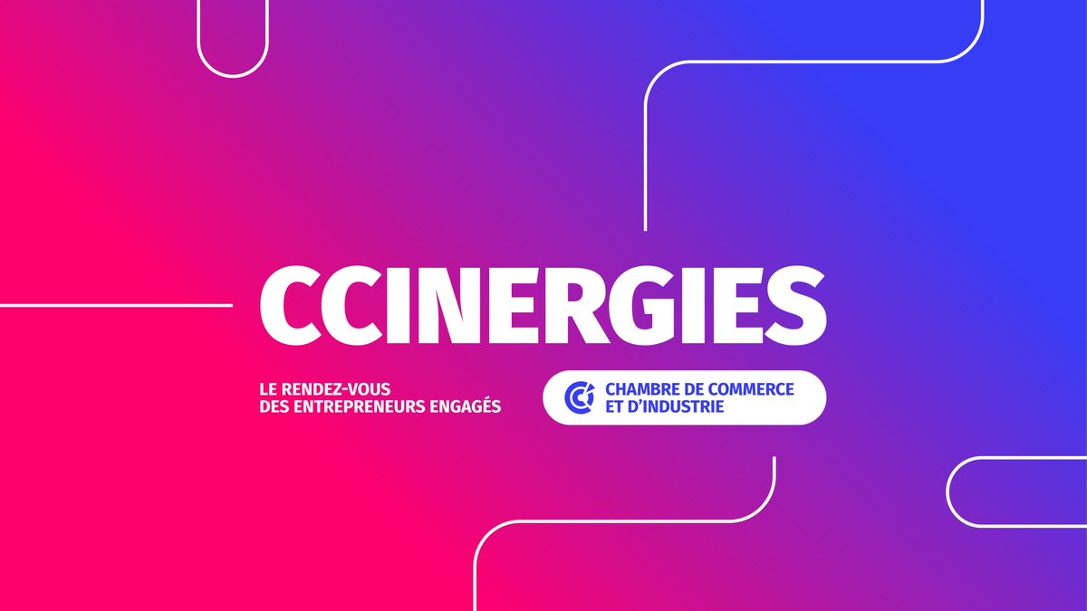 🔵 Rdv lundi &amp; mardi pour la 3ème édition des #CCINERGIES, le rdv annuel des #CCI. Objectif : s'inspirer &amp; partager pour être encore + performant au service des #entreprises et des #territoires.