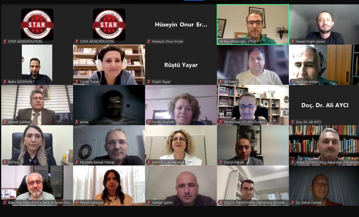 STAR Değerlendirici Egitimi, 19 Eylül 2024 tarihinde online olarak gerçekleşti.