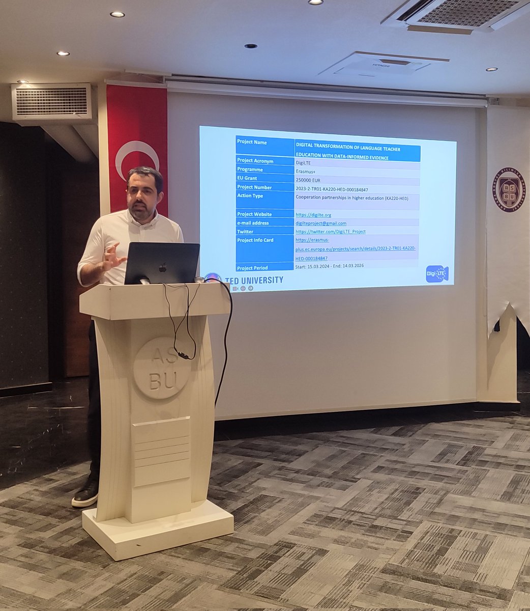 Mehmet Sak (@mehmett_sak) on Twitter photo Dr. <a href="/ubalaman/">Ufuk Balaman</a> introducing the <a href="/DigiLTE_Project/">DigiLTE Project</a> (Erasmus+) at the 10th English Language Teacher Education Research SIG (ELTER SIG) colloquium event taking place now at Social Sciences University of Ankara, Türkiye. Dr. <a href="/ubalaman/">Ufuk Balaman</a> introducing the <a href="/DigiLTE_Project/">DigiLTE Project</a> (Erasmus+) at the 10th English Language Teacher Education Research SIG (ELTER SIG) colloquium event taking place now at Social Sciences University of Ankara, Türkiye.