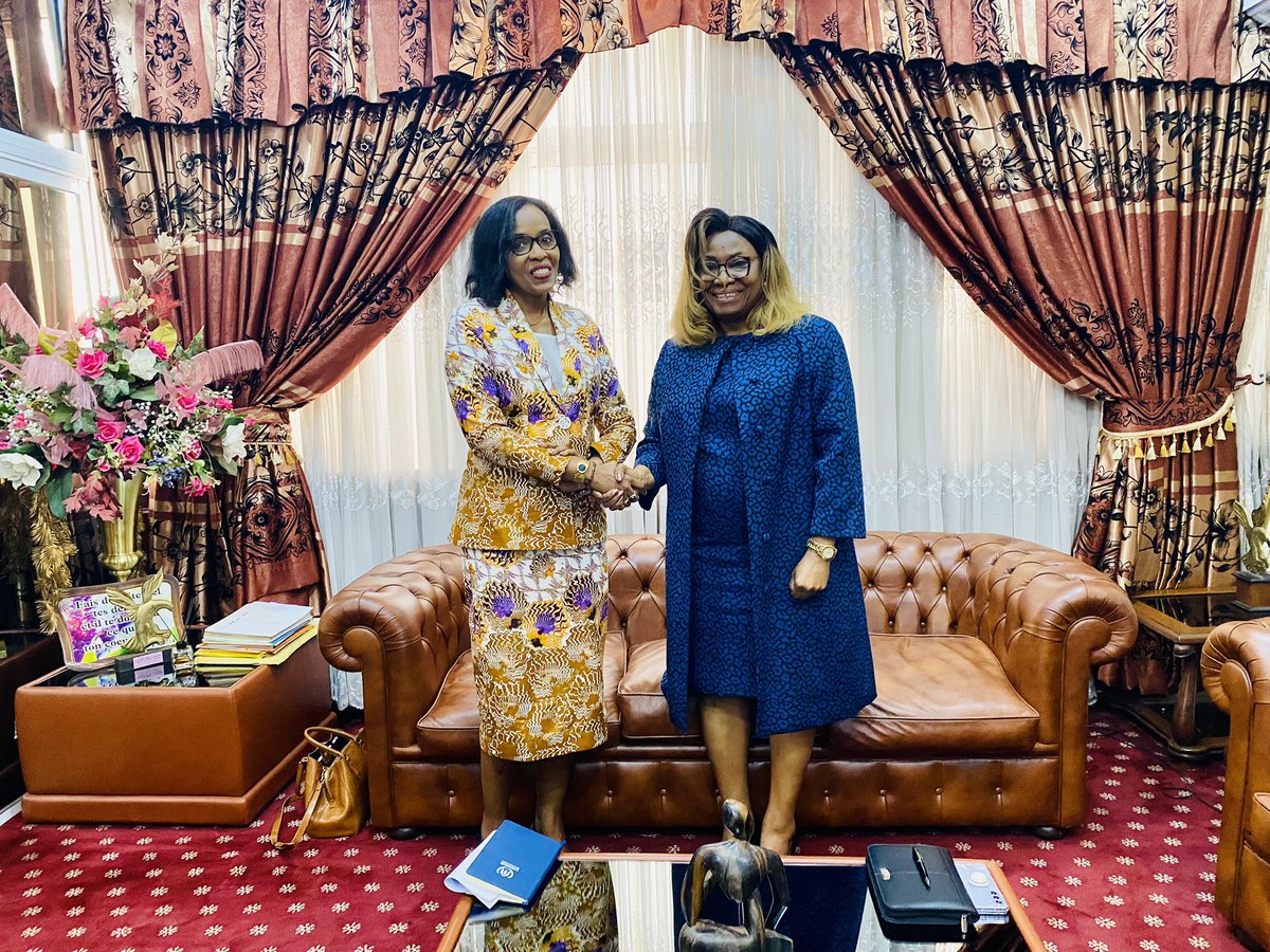 RefugeesCmr's tweet image. @minasofficiel, H.E Madame Irene Nguene received @MuhimpunduYve and concerted on the long standing relationship with UNHCR for the protection of forcibly displaced people.

Both pledged to continue collaborating on Gov’t agenda for social protection &amp;amp; #LeaveNoOneBehind
