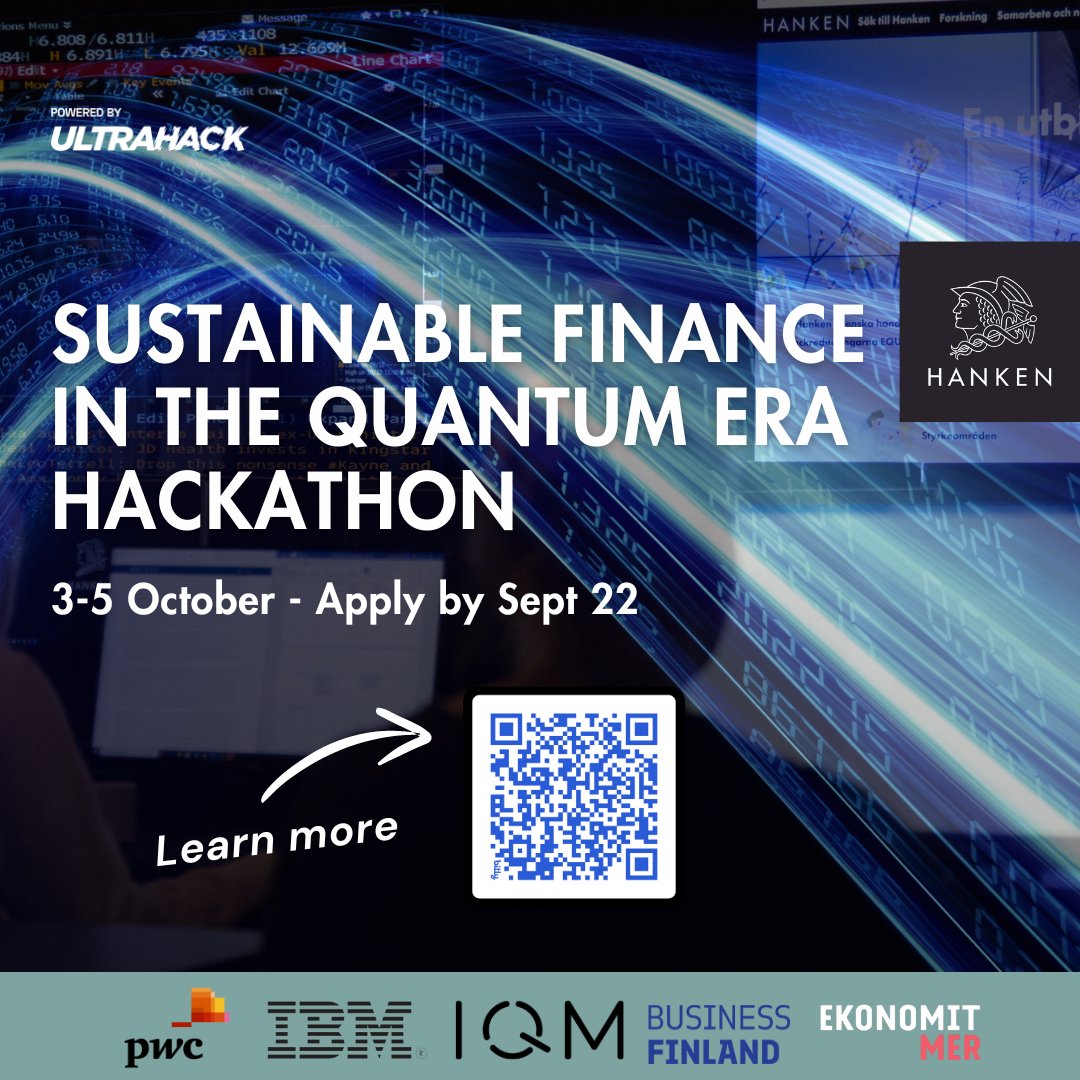 🚨 Last Chance! 🚨

Apply for the Sustainable Finance Hackathon by Sunday! Tackle challenges in ESG, AI, Quantum Computing &amp; Open Data to drive real impact in finance.

💡 €5,000 in prizes
🌍 Revolutionize sustainable finance
🖥️ Business &amp; tech solutions welcome
Register now!