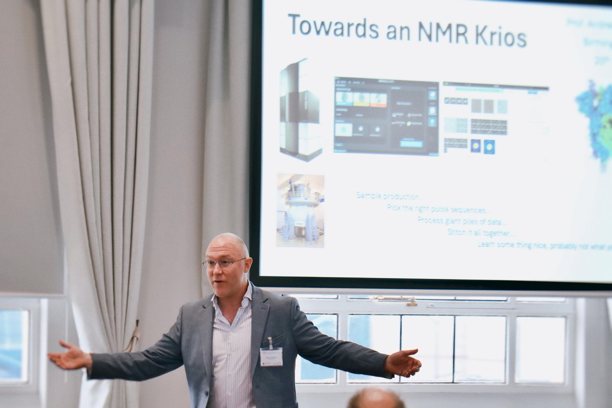 Andrew Baldwin from the University of Oxford provides a fascinating insight into the future of NMR methods here at the Ultra-High Field NMR Conference <a href="/UniofOxford/">University of Oxford</a> <a href="/OxfordChemistry/">Oxford Chemistry</a> #NMRchat