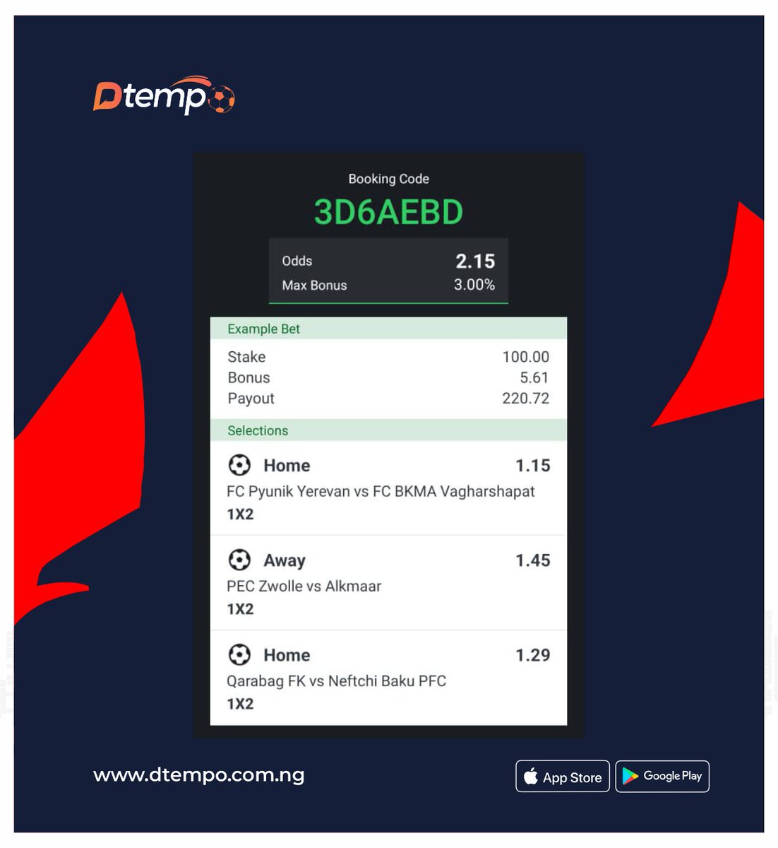 DtempoApp's tweet photo. Sure FREE game this weekend! 🔥
Bet code: https://t.co/V9XunRWz23

Bet responsibly 🔞
Follow us for more. ⤵️

#PremierLeague #Games #Bet #Win #DtempoConnect #prediction https://t.co/2mBlsNihpu