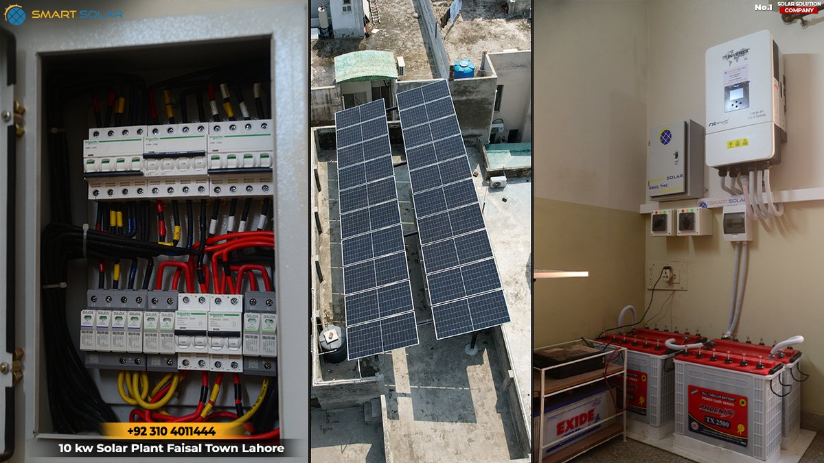 SmartSolarPak's tweet photo. 10 KW Solar System Faisal Town Lahore Complete Installation 
#SmartSolar #Solar #SolarPanels 
For more details please contact 0311-4011444 https://t.co/qAjLiUYXDa