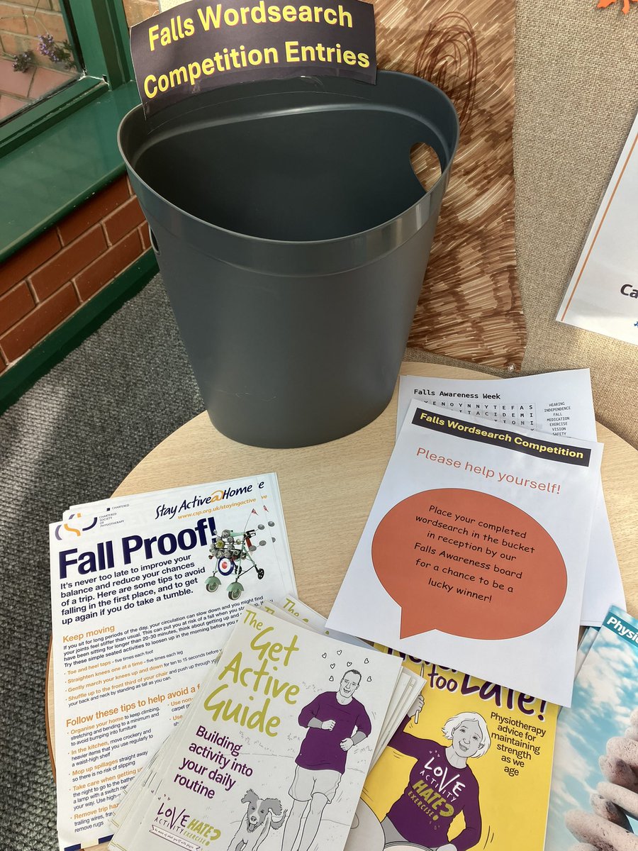 Miriamlemon's tweet photo. Falls Awareness week @wirralhospice has  involved our staff, patients and carers in education, thought provoking activities and competitions! #ThinkFalls #FallsAwarenessWeek #EndPJParalysis https://t.co/nH93HoiaIU